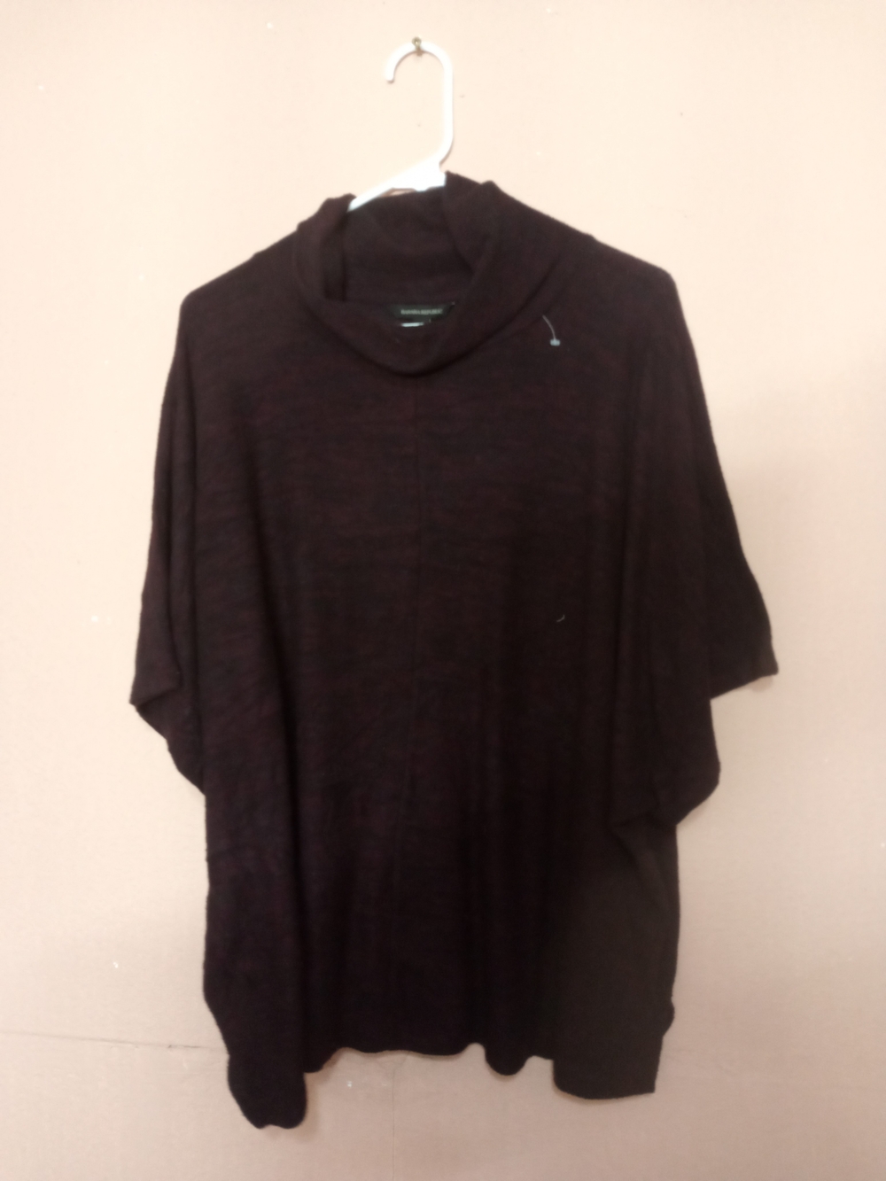 Banana Republic Men's Dark Brown Short-Sleeve Turtleneck Sweater